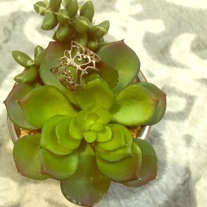 Silver butterfly ring